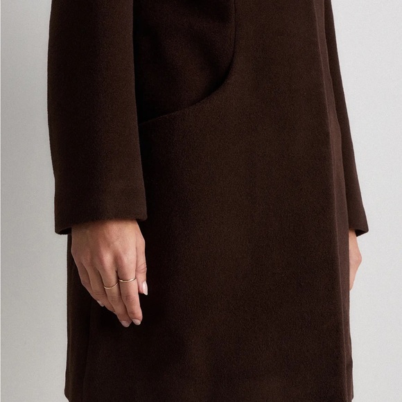 Quince Dark Brown Women's Trench Coat - Picture 6 of 9